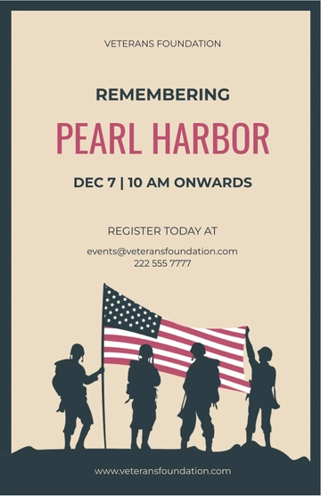 Free Pearl Harbor Day Poster Template to Edit Online