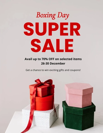 Free Boxing Day Sale Flyer Template to Edit Online