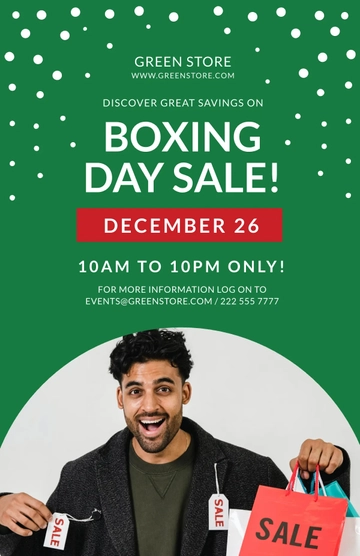 Free Boxing Day Retail Poster Template to Edit Online