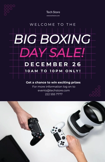 Free Boxing Day Sale Poster Template to Edit Online