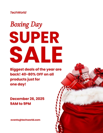 Free Boxing Day Flyer Template to Edit Online