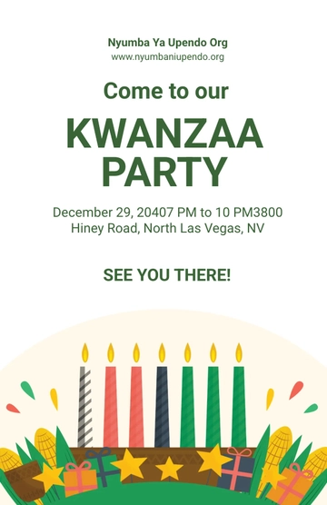 Free Kwanzaa Party Poster Template to Edit Online