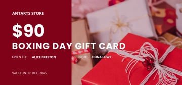 Free Boxing Day Gift Card Template to Edit Online
