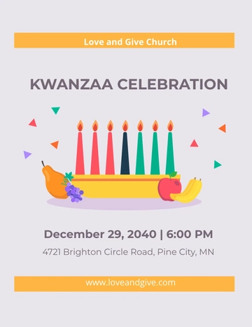 Free Kwanzaa Celebration Flyer Template to Edit Online