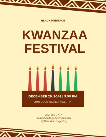 Free Kwanzaa Festival Flyer Template to Edit Online | Template.net