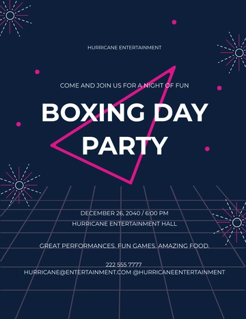 Free Boxing Day Party Flyer Template to Edit Online