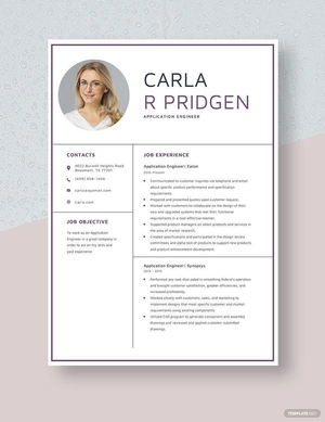 Application Engineer Resume