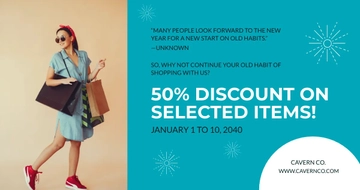 Free Funny New Year Facebook Post Template to Edit Online