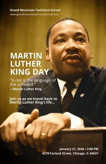 Free Martin Luther King Day Poster Template to Edit Online