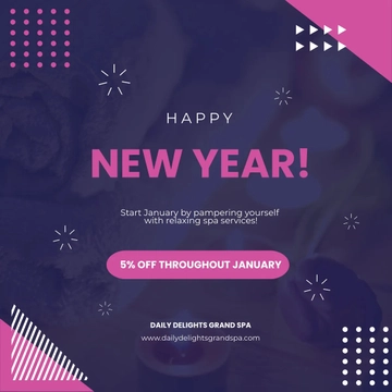 Free Happy New year Instagram Post Template to Edit Online