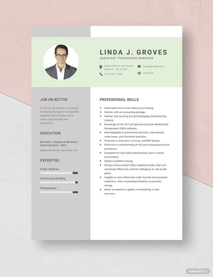 Assistant Purchasing Manager Resume