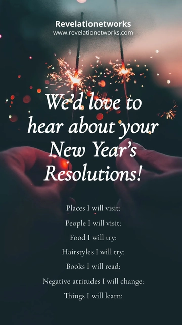 Free New Year's Resolution Instagram Story Template to Edit Online