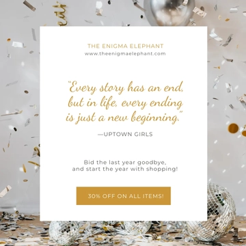 Free New Year Farewell Instagram Post Template to Edit Online