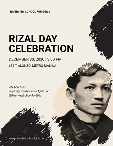 Free Rizal Day Celebrations Flyer Template to Edit Online | Template.net