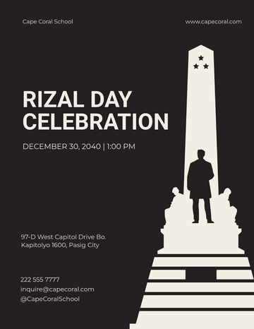 Free Rizal Day Flyer Template to Edit Online | Template.net
