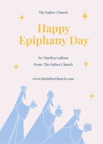 Free Epiphany Greeting Card Template to Edit Online
