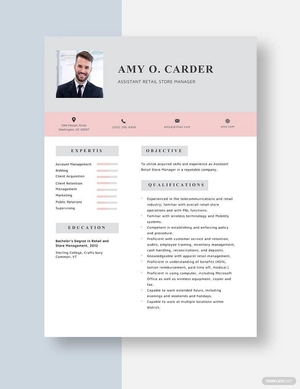 Assistant Retail Store Manager Resume