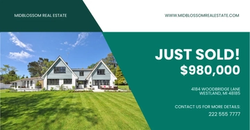 Free Just Sold Real Estate Facebook Post Template to Edit Online