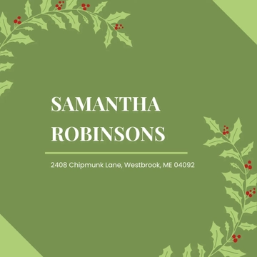 Free Christmas Address Label Template to Edit Online