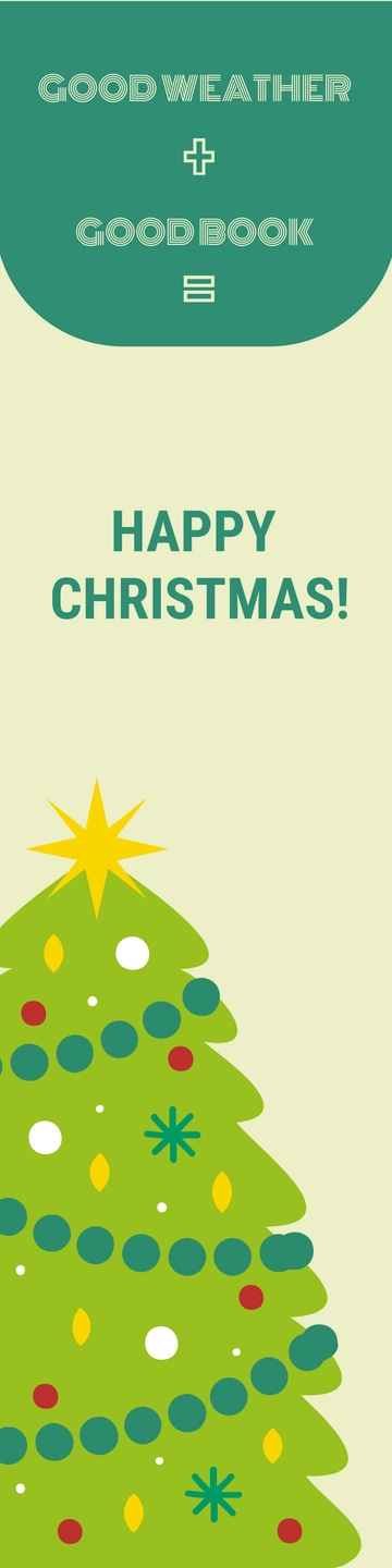 Free Christmas Tree Bookmark Template to Edit Online