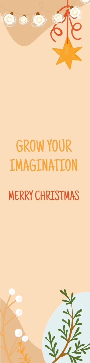 Free Christmas Bookmark for Kids Template to Edit Online