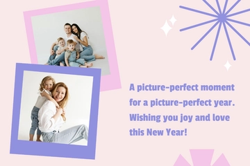 Free New Year Photo Card Template to Edit Online