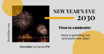 Free New Year's Eve Facebook Post Template to Edit Online