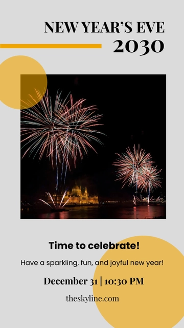 Free New Year's Eve Snapchat Geofilter Template to Edit Online