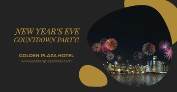 Free New Year Countdown Facebook Post Template to Edit Online