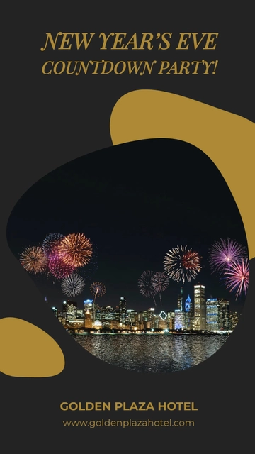 Free New Year Countdown Snapchat Geofilter Template to Edit Online