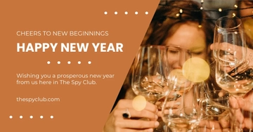 Free New Year Greeting Facebook Post Template to Edit Online