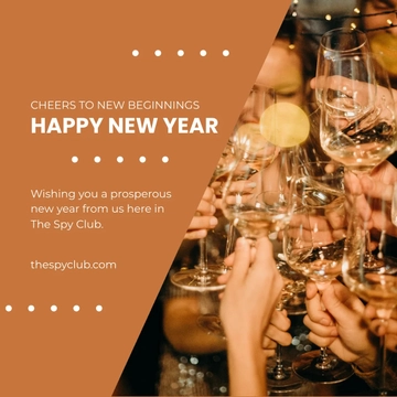 Free New Year Greeting Instagram Post Template to Edit Online
