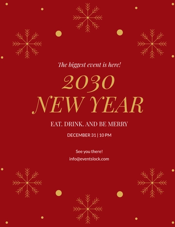 Free Happy New Year Flyer Template to Edit Online | Template.net