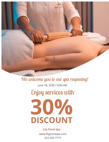 Free Spa Reopening Flyer Template to Edit Online