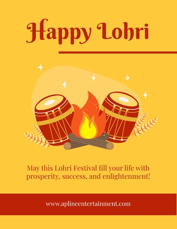 Free Lohri Greeting Flyer Template to Edit Online