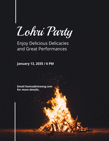 Free Lohri Party Flyer Template to Edit Online | Template.net