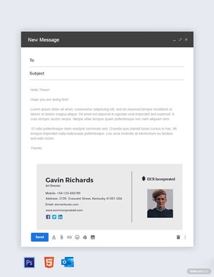 Creative Art Director Email Signature Template
