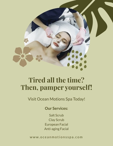 Free Spa Advertisement Flyer Template to Edit Online
