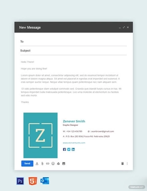 Creative Graphic Designer Email Signature Template