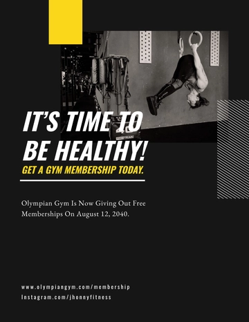 Free Fitness Influencer Flyer Template to Edit Online