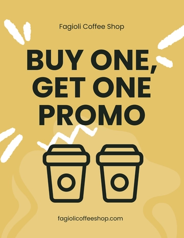 Free Coffee Shop Promotion Flyer Template to Edit Online