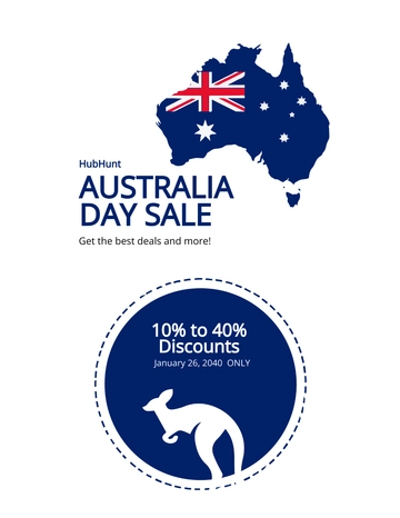Free Modern Australia Day Flyer Template to Edit Online