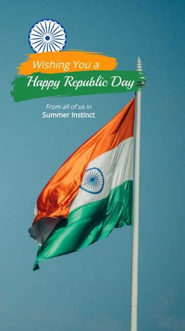Free Happy Indian Republic Day Snapchat Geofilter Template to Edit Online