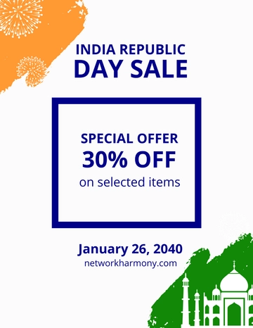 Free India republic day sale Flyer Template to Edit Online | Template.net