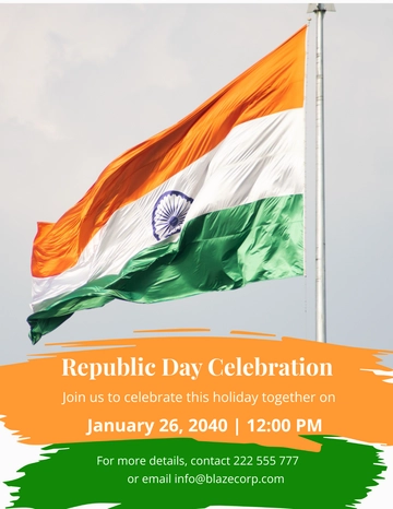 Free Republic Day Celebration Flyer Template to Edit Online