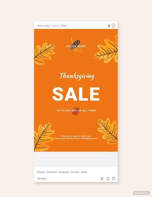 Holiday Special Sale Tumblr Post Template