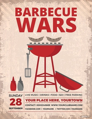 BBQ Wars Flyer Template
