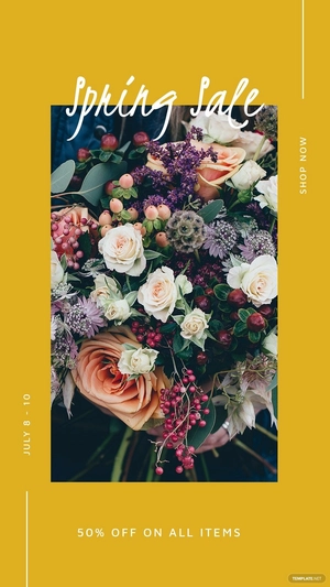 Spring Sale Whatsapp Post Template