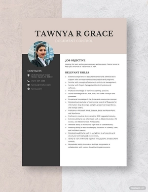 Document Control Resume