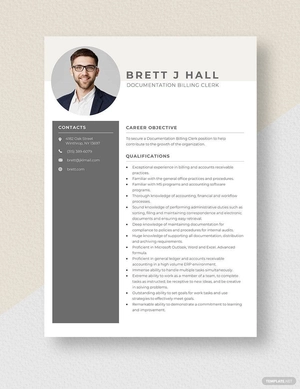 Documentation Billing Clerk Resume